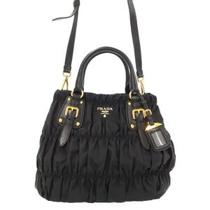 Prada Tessuto Gaufre Satchel gathered handbag Shoulder Bag